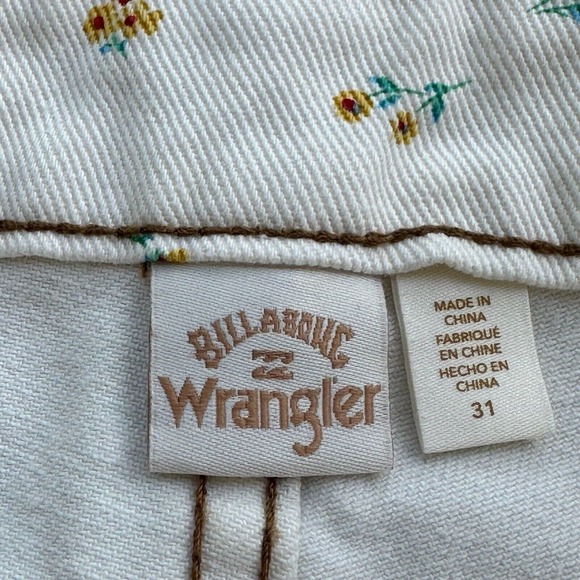 Billabong Cream Floral Straight Leg Jeans - Picture 9 of 16